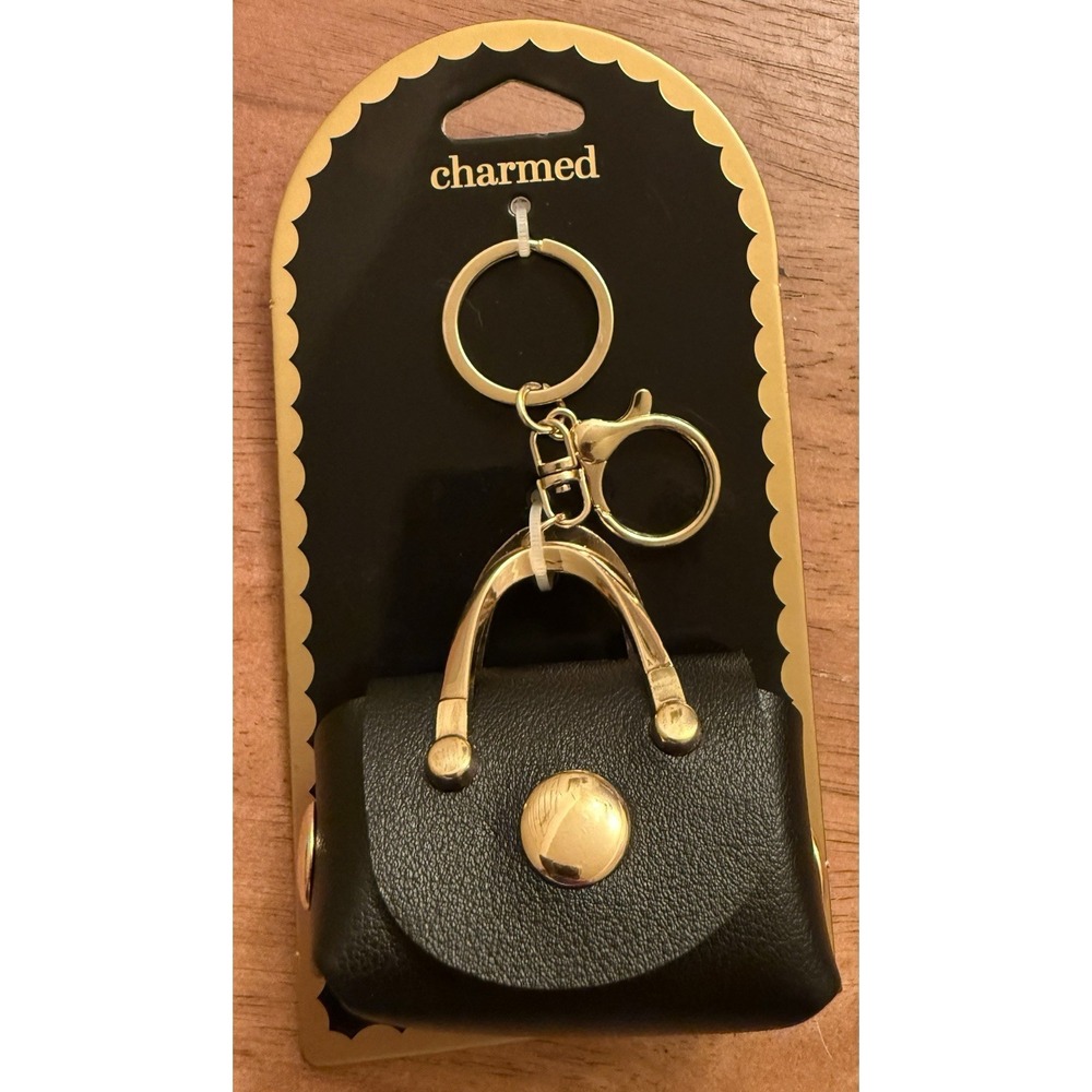 Charmed Black Mini‎ Handbag Keychain  New